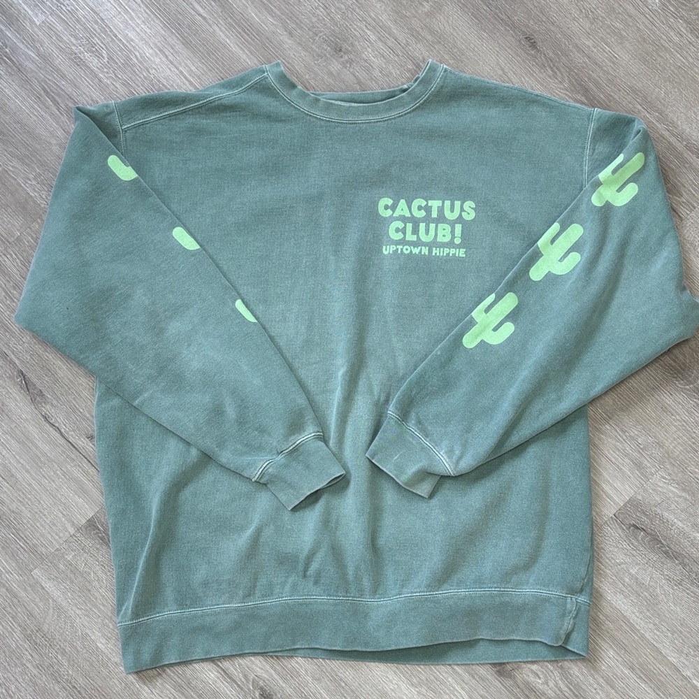 Cactus Club uptown hippie Green Crewneck Sweatshirt XL